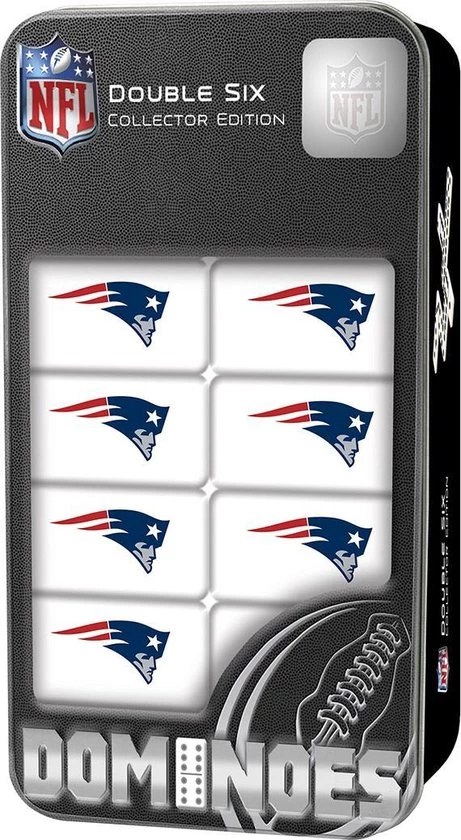 Masterpieces Dominoes Double 6 Set New England Patriots American Football 3 Masterpieces Dominoes Double 6 Set New England Patriots American Football