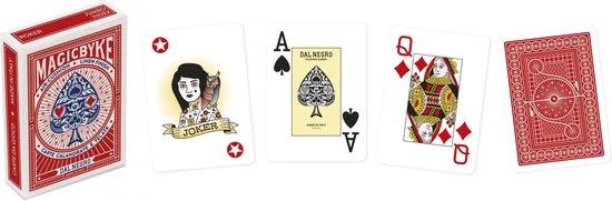 Dal Negro Speelkaarten Magic Byke Jumbo Karton Rood 55-delig 3 Dal Negro Speelkaarten Magic Byke Jumbo Karton Rood 55-delig