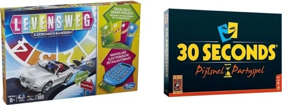 Hasbro Spellenbundel - 2 Stuks - Levensweg Elektronisch Bankieren & 30 Seconds 3 Hasbro Spellenbundel - 2 Stuks - Levensweg Elektronisch Bankieren & 30 Seconds