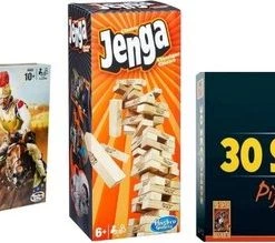 Hasbro Spellenbundel - 3 Stuks - Risk & 30 Seconds & Jenga