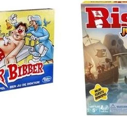 Hasbro Spellenbundel - 2 Stuks - Dokter Bibber & Risk Junior