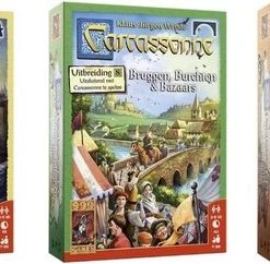 1006 GAMES Spellenbundel - 3 Stuks - Carcassonne Draak, Fee&Jonkvrouw & Bruggen, Burchten&Bazaars & Burgemeesters&Abdijen