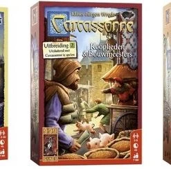 1004 GAMES Spellenbundel - 3 Stuks - Carcassonne Draak, Fee&Jonkvrouw & Kooplieden&Bouwmeesters & Burgemeesters&Abdijen