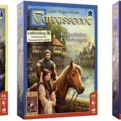 1002 GAMES Spellenbundel - 3 Stuks - Carcassonne Draak, Fee&Jonkvrouw & Kathedralen&Herbergen & Graaf, Koning&Consorten