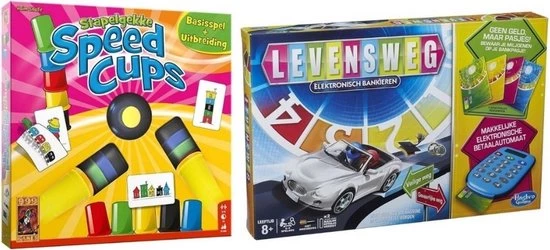 Merkloos Spellenbundel - 2 Stuks - Stapelgekke Speedcups - 6 Spelers & Levensweg 3 Merkloos Spellenbundel - 2 Stuks - Stapelgekke Speedcups - 6 Spelers & Levensweg