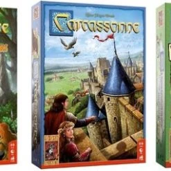 999 Games Spellenbundel - 3 Stuks - Carcassonne & Jagers En Verzamelaars & Bruggen, Burchten En Bazaars