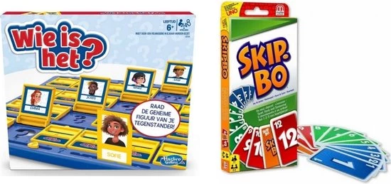 Hasbro Spellenbundel - 2 Stuks - Wie Is Het & Skip-Bo 3 Hasbro Spellenbundel - 2 Stuks - Wie Is Het & Skip-Bo