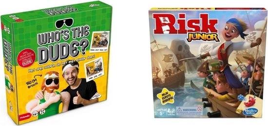 Hasbro Spellenbundel - 2 Stuks - Who's The Dude & Risk Junior 3 Hasbro Spellenbundel - 2 Stuks - Who's The Dude & Risk Junior