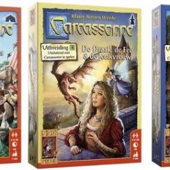 999 Games Spellenbundel - 3 Stuks - Carcassonne Draak, Fee En Jonkvrouw & Het Circus & Kathedralen En Herbergen