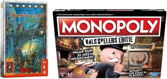 Merkloos Spellenbundel - 2 Stuks - Machiavelli & Monopoly Valsspelerseditie 3 Merkloos Spellenbundel - 2 Stuks - Machiavelli & Monopoly Valsspelerseditie