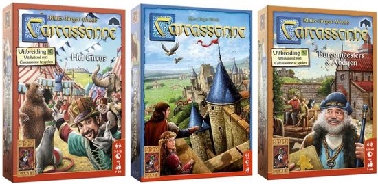 999 Games Spellenbundel - 3 Stuks - Carcassonne & Uitbreidingen Het Circus & Burgemeesters En Abdijen 3 999 Games Spellenbundel - 3 Stuks - Carcassonne & Uitbreidingen Het Circus & Burgemeesters En Abdijen