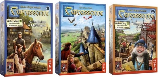 999 Games Spellenbundel - 3 Stuks - Carcassonne & Kathedralen En Herbergen & Burgemeesters En Abdijen 3 999 Games Spellenbundel - 3 Stuks - Carcassonne & Kathedralen En Herbergen & Burgemeesters En Abdijen