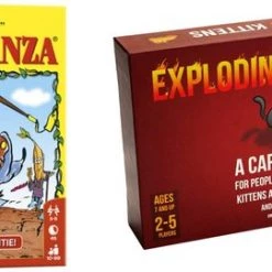 Merkloos Spellenbundel - Kaartspellen - 2 Stuks - Boonanza & Exploding Kittens