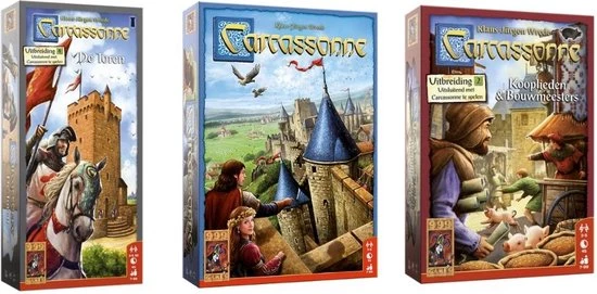 999 Games Spellenbundel - 3 Stuks - Carcassonne & Uitbreidingen De Toren & Kooplieden En Bouwmeesters 3 999 Games Spellenbundel - 3 Stuks - Carcassonne & Uitbreidingen De Toren & Kooplieden En Bouwmeesters
