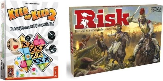 Merkloos Spellenbundel - 2 Stuks - Keer Op Keer 2 & Risk 3 Merkloos Spellenbundel - 2 Stuks - Keer Op Keer 2 & Risk