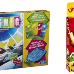 Hasbro Spellenbundel - 2 Stuks - Levensweg Elektronisch Bankieren & UNO