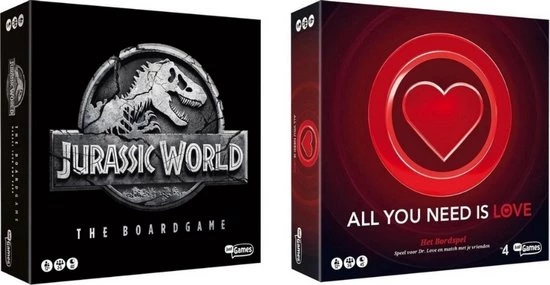 Merkloos Spellenbundel - 2 Stuks - Jurassic World The Boardgame & All You Need Is Love Bordspel 3 Merkloos Spellenbundel - 2 Stuks - Jurassic World The Boardgame & All You Need Is Love Bordspel