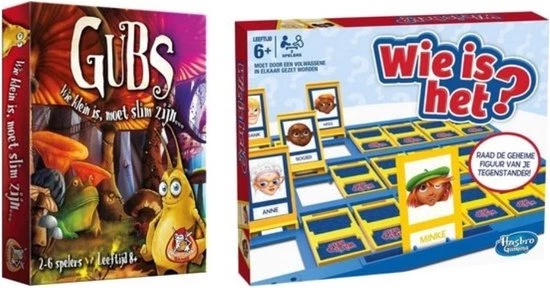 Merkloos Spellenset - 2 Stuks - Kaartspel - Gubs & Wie Is Het 3 Merkloos Spellenset - 2 Stuks - Kaartspel - Gubs & Wie Is Het