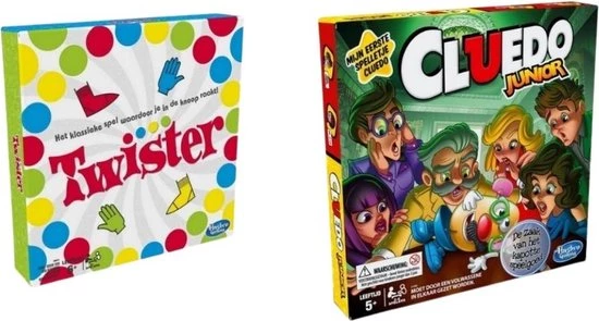 Hasbro Spellenbundel - 2 Stuks - Twister & Cluedo Junior 3 Hasbro Spellenbundel - 2 Stuks - Twister & Cluedo Junior