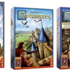 999 Games Spellenbundel - 3 Stuks - Carcassonne & Uitbreidingen De Toren & Kathedralen En Herbergen