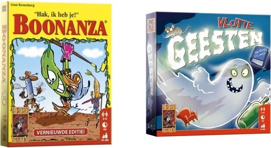 999 Games Spellenbundel - Kaartspellen - 2 Stuks - Boonanza & Vlotte Geesten 3 999 Games Spellenbundel - Kaartspellen - 2 Stuks - Boonanza & Vlotte Geesten
