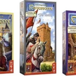 999 Games Spellenbundel - 3 Stuks - Carcassonne De Draak, De Fee En De Jonkvrouw & De Toren & Graaf, Koning En Consorten