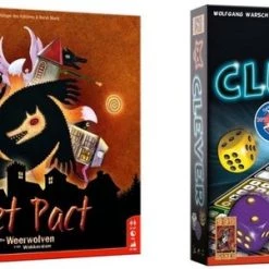 999 Games Spellenbundel - Kaartspel - 2 Stuks - De Weerwolven Van Wakkerdam: Het Pact & Clever