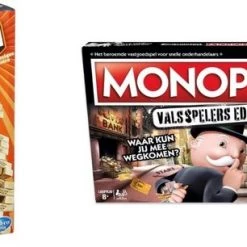 Hasbro Spellenbundel - 2 Stuks - Jenga & Monopoly Valsspelerseditie