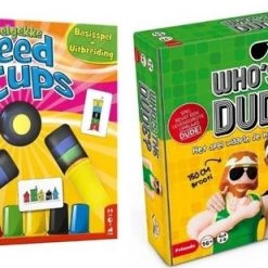Merkloos Spellenbundel - 2 Stuks - Stapelgekke Speedcups - 6 Spelers & Who's The Dude