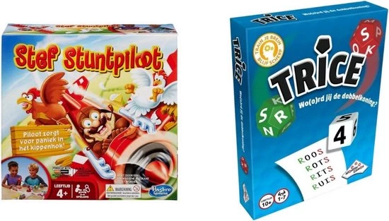 Merkloos Spellenbundel - 2 Stuks - Stef Stuntpiloots & Trice 3 Merkloos Spellenbundel - 2 Stuks - Stef Stuntpiloots & Trice
