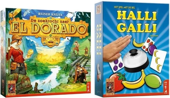 999 Games Spellenbundel - 2 Stuks - De Zoektocht Naar El Dorado & Halli Galli 3 999 Games Spellenbundel - 2 Stuks - De Zoektocht Naar El Dorado & Halli Galli