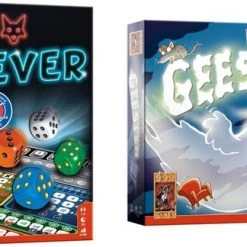 Merkloos Spellenbundel - Kaartspel - Dobbelspel - 2 Stuks - Clever & Vlotte Geesten