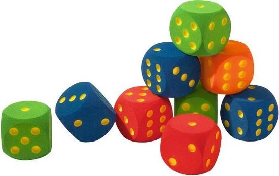 Volley Foam Dobbelsteen | 16x16x16 Cm | Schuimstof Dobbelsteen| Groen 4 Volley Foam Dobbelsteen | 16x16x16 Cm | Schuimstof Dobbelsteen| Groen - Afbeelding 2