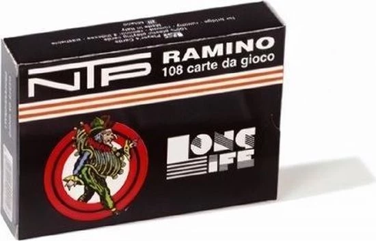 Dal Negro Speelkaarten Ramino Floreale Karton Rood/blauw 2-delig 4 Dal Negro Speelkaarten Ramino Floreale Karton Rood/blauw 2-delig - Afbeelding 2