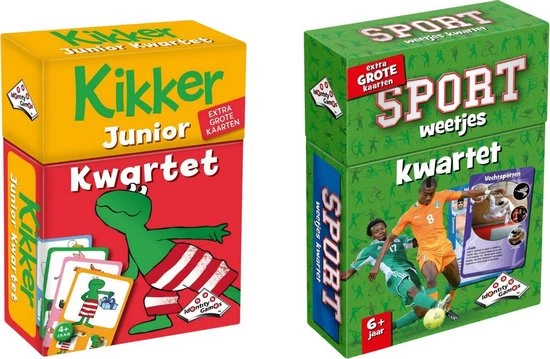 Merkloos Spellenbundel - Kwartet - 2 Stuks - Kikker Jr. Kwartet & Sport Weetjes Kwartet 3 Merkloos Spellenbundel - Kwartet - 2 Stuks - Kikker Jr. Kwartet & Sport Weetjes Kwartet