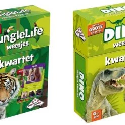 Merkloos Spellenbundel - Kwartet - 2 Stuks - Sealife Junglelife Kwartet & Dino Kwartet