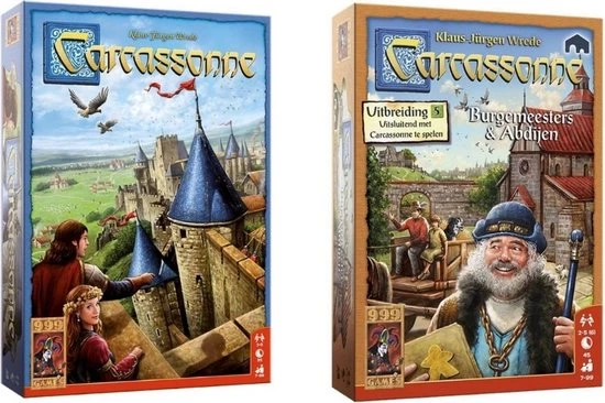 999 Games Spellenbundel - 2 Stuks - Carcassonne & Carcassonne Burgemeesters En Abdijen - Uitbreiding 3 999 Games Spellenbundel - 2 Stuks - Carcassonne & Carcassonne Burgemeesters En Abdijen - Uitbreiding