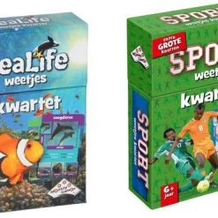 Merkloos Spellenbundel - Kwartet - 2 Stuks - Sealife Kwartet & Sport Weetjes Kwartet