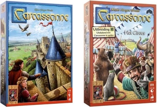 999 Games Spellenbundel - 2 Stuks - Carcassonne & Carcassonne: Het Circus 3 999 Games Spellenbundel - 2 Stuks - Carcassonne & Carcassonne: Het Circus