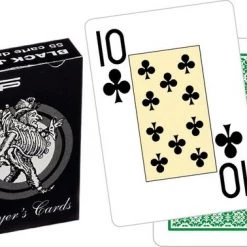 Dal Negro Speelkaarten Black Jack 6,5 X 9 Cm Karton Groen/wit