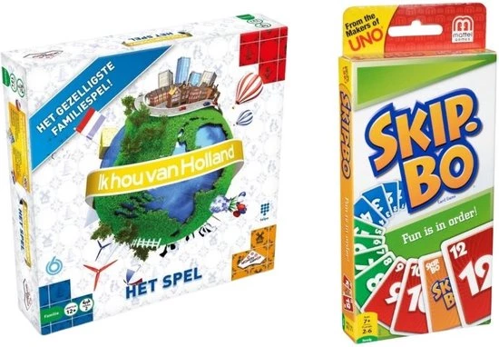 Hasbro Spellenbundel - 2 Stuks - Ik Hou Van Holland & Skip-Bo 3 Hasbro Spellenbundel - 2 Stuks - Ik Hou Van Holland & Skip-Bo