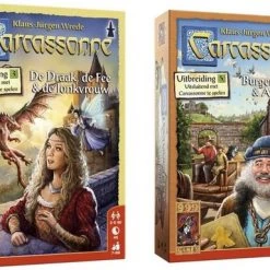 999 Games Spellenbundel - 2 Stuks - Carcassonne De Draak, De Fee En De Jonkvrouw & Burgemeesters En Abdijen