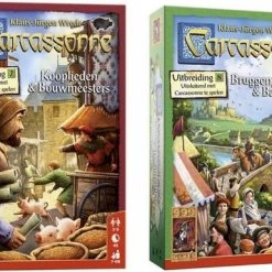 999 Games Spellenbundel - 2 Stuks - Carcassonne Kooplieden En Bouwmeesters & Bruggen, Burchten En Bazaars