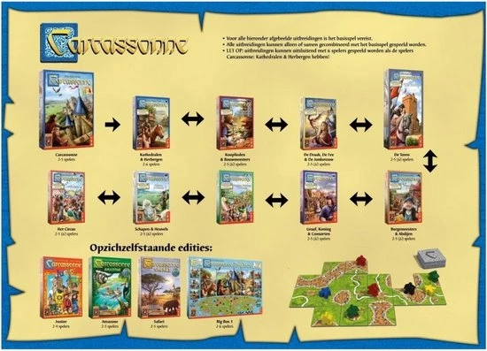 999 Games Spellenbundel - 2 Stuks - Carcassonne & Carcassonne Kathedralen En Herbergen - Uitbreiding 8 999 Games Spellenbundel - 2 Stuks - Carcassonne & Carcassonne Kathedralen En Herbergen - Uitbreiding - Afbeelding 6