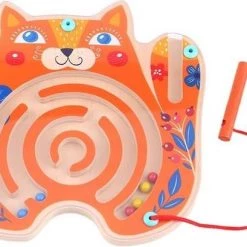 Tooky Toy Doolhofspel Junior 18,3 X 20 Cm Hout Oranje 3-delig -spellen-voor-volwassenen Winkel 550x409 1