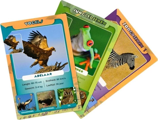 Merkloos Spellenbundel - Kwartet - 3 Stuks - Wildlife Kwartet & Junglelife Kwartet & Huisdieren Kwartet 6 Merkloos Spellenbundel - Kwartet - 3 Stuks - Wildlife Kwartet & Junglelife Kwartet & Huisdieren Kwartet - Afbeelding 4