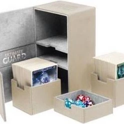 Ultimate Guard Twin Flip N Tray Deck Case 200+ Standard Size XenoSkin Sand