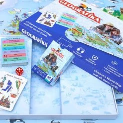 Fun Explore The World Game + Children's World Map Unik Play / Geografika -spellen-voor-volwassenen Winkel 550x458 3