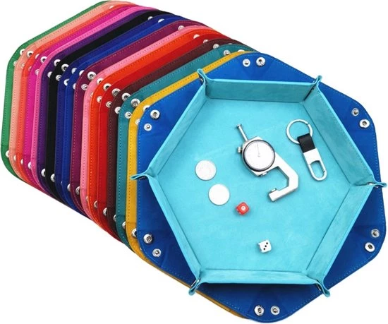 Genvi Dobbelstenenbak Zeshoek Bruin Groot 5 Genvi Dobbelstenenbak Zeshoek Bruin Groot - Afbeelding 3