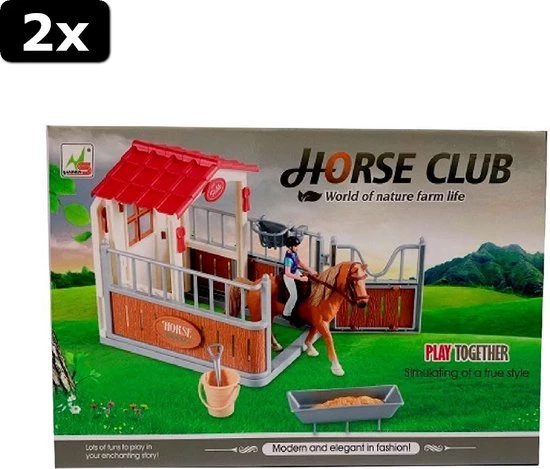 Basic 2x Horse Club Paardenbox Speelset 3 Basic 2x Horse Club Paardenbox Speelset